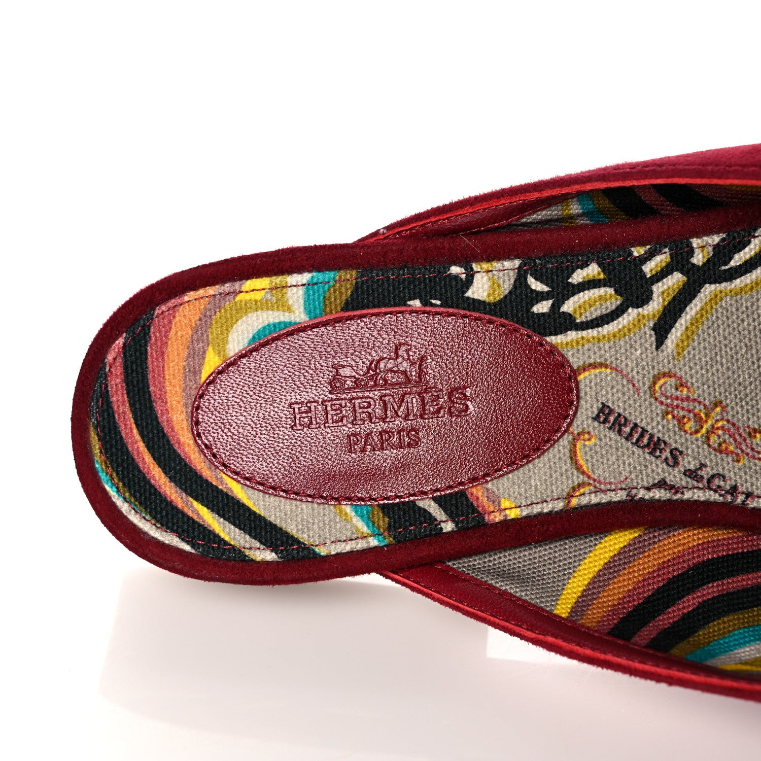 Hermes Velvet Goatskin Womens Oz Mules 36.5 Rouge Tibetain 7 of 9