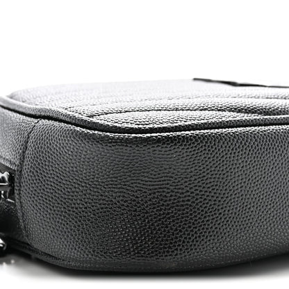 Saint Laurent Grain De Poudre Matelasse Monochrome Monogram Mini Lou Camera Bag Black 9 of 10