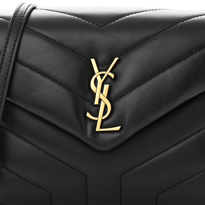 Saint Laurent Calfskin Y Quilted Monogram Toy Loulou Crossbody Bag Black 8 of 11