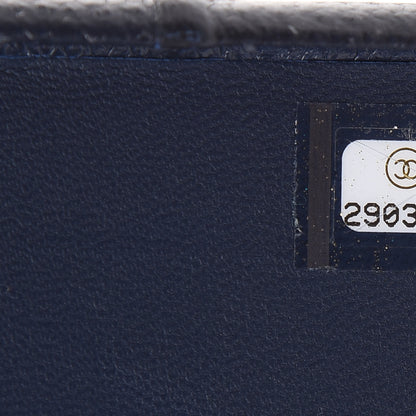 Chanel Caviar Quilted iPhone X Coco Tech Case Navy 6 of 7