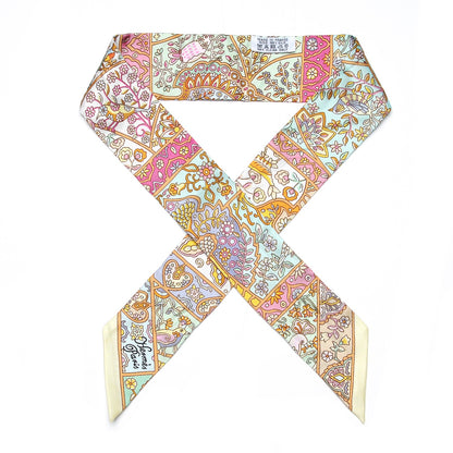 Hermes Silk Au Pays Des Oiseaux Fleurs Twilly 1 of 5