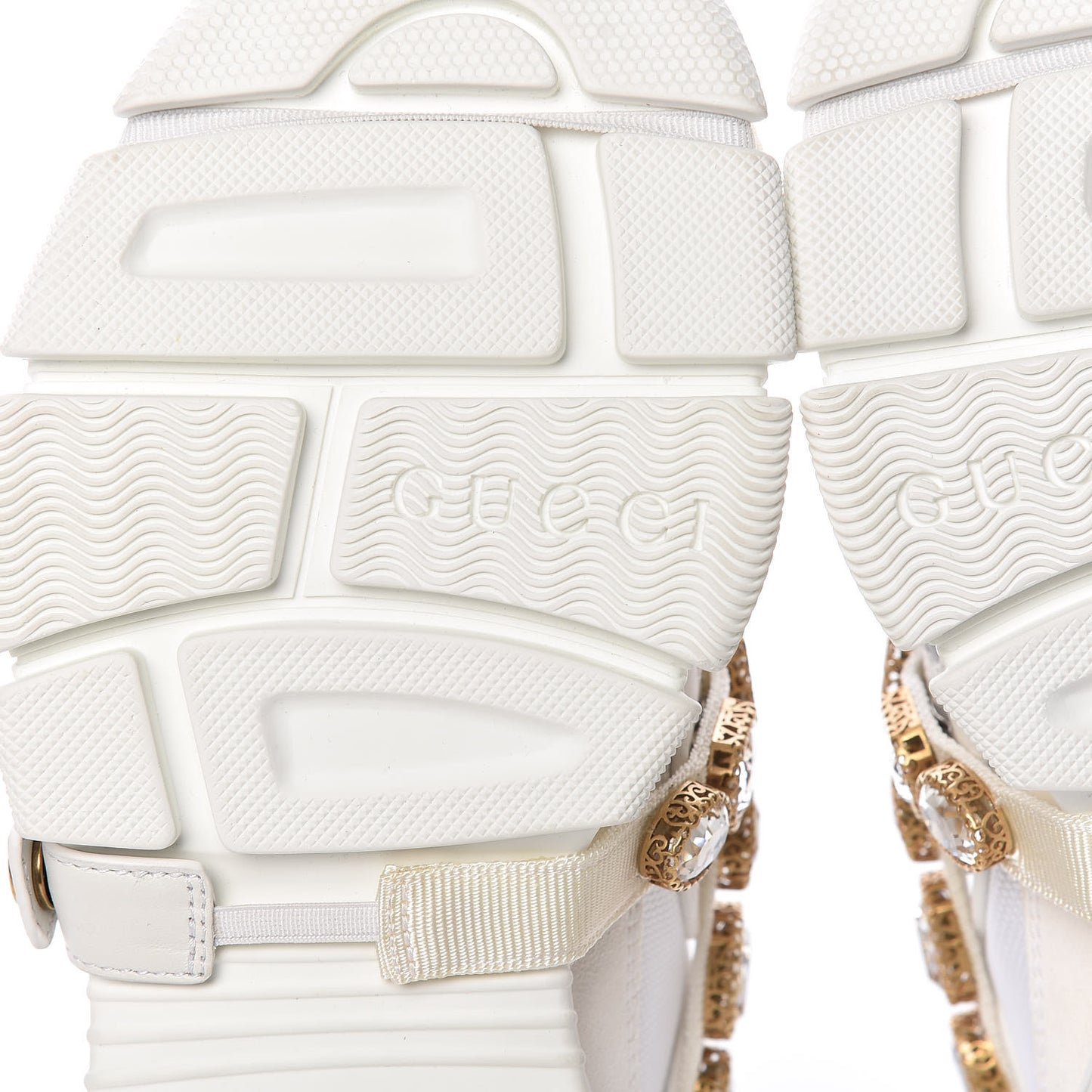 X SEGA Mesh Calfskin Suede Removable Crystals Womens Flashtrek Sneakers 36 Great White