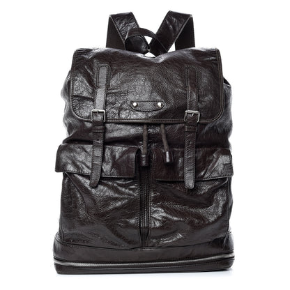 Balenciaga Agneau Classic Silver Hardware Traveler Backpack Dark Brown 1 of 23