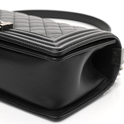 Chanel Calfskin Quilted Medium Boy Flap Black 9 of 11