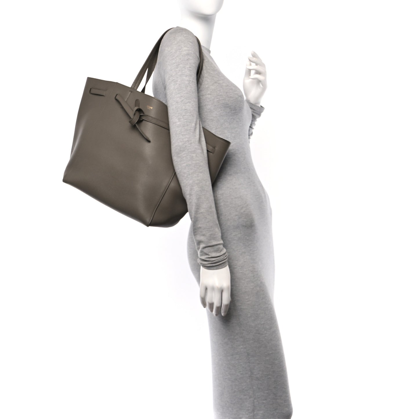 Soft Grained Calfskin Small Belt Cabas Phantom Taupe