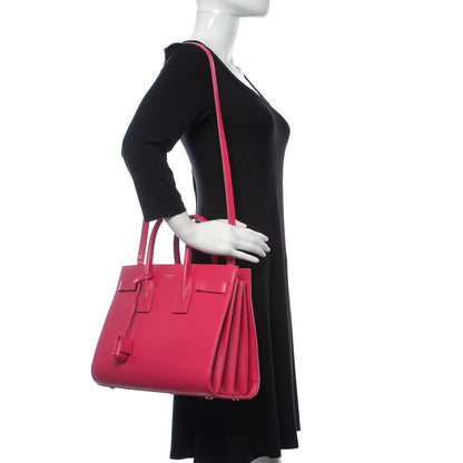 Saint Laurent Calfskin Small Sac De Jour Bubblegum 2 of 12