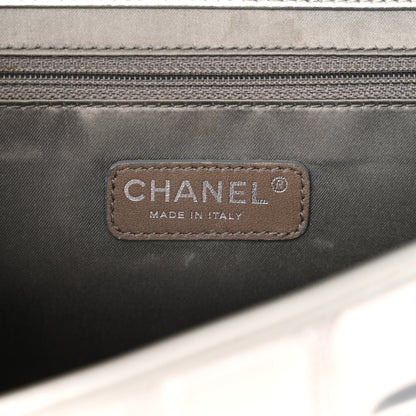 Chanel Vinyl Large Ice Cube Flap Silver 5 of 12