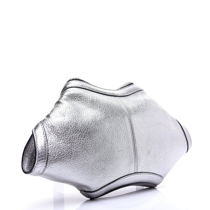 Alexander McQueen Metallic Lambskin De Manta Clutch Gun 3 of 11