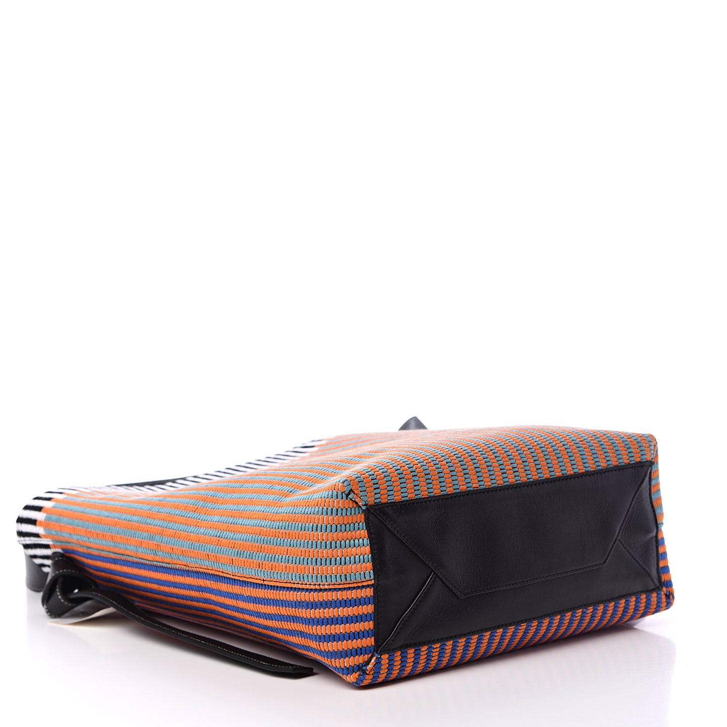 Woven Canvas Small Twisted Cabas Multicolor