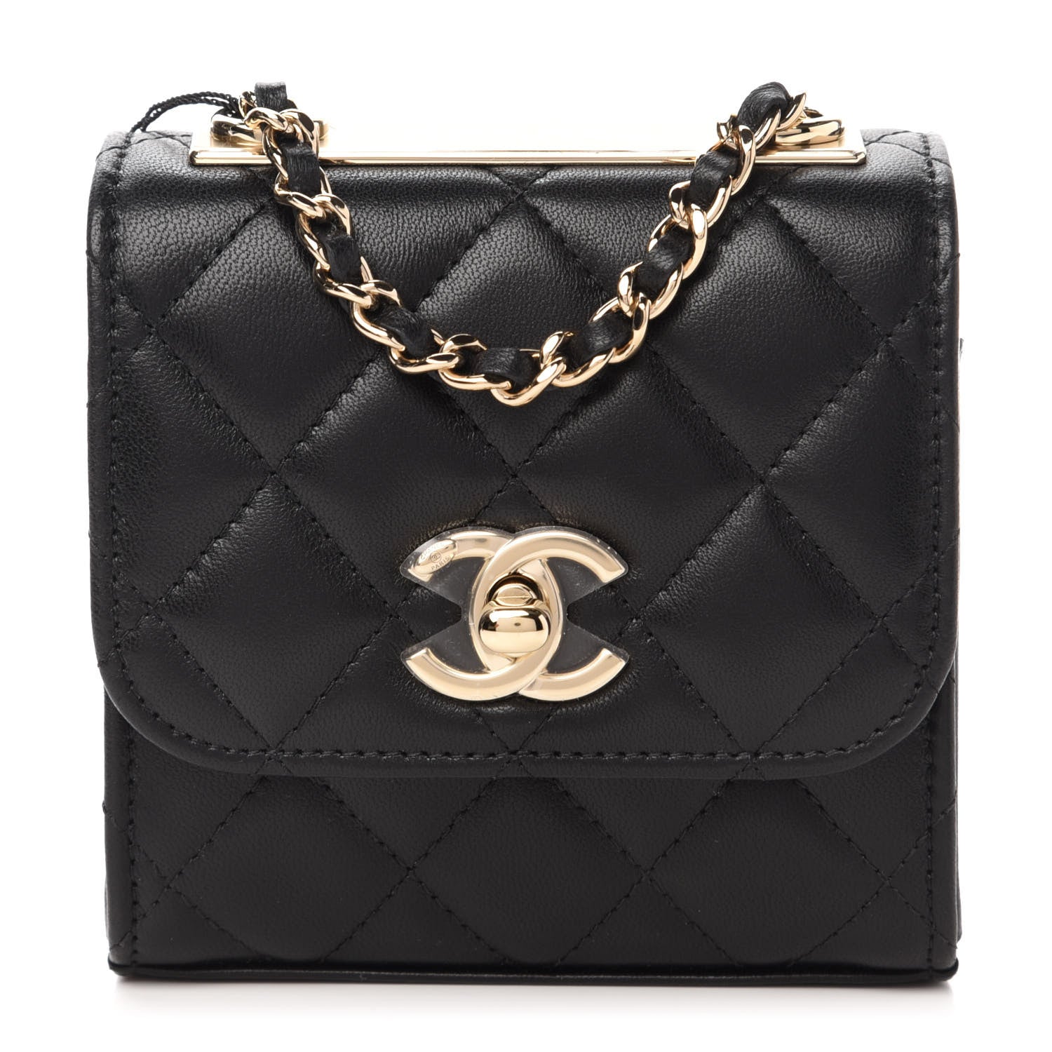 Chanel Lambskin Quilted Mini Trendy CC Chain Wallet Black 1 of 11