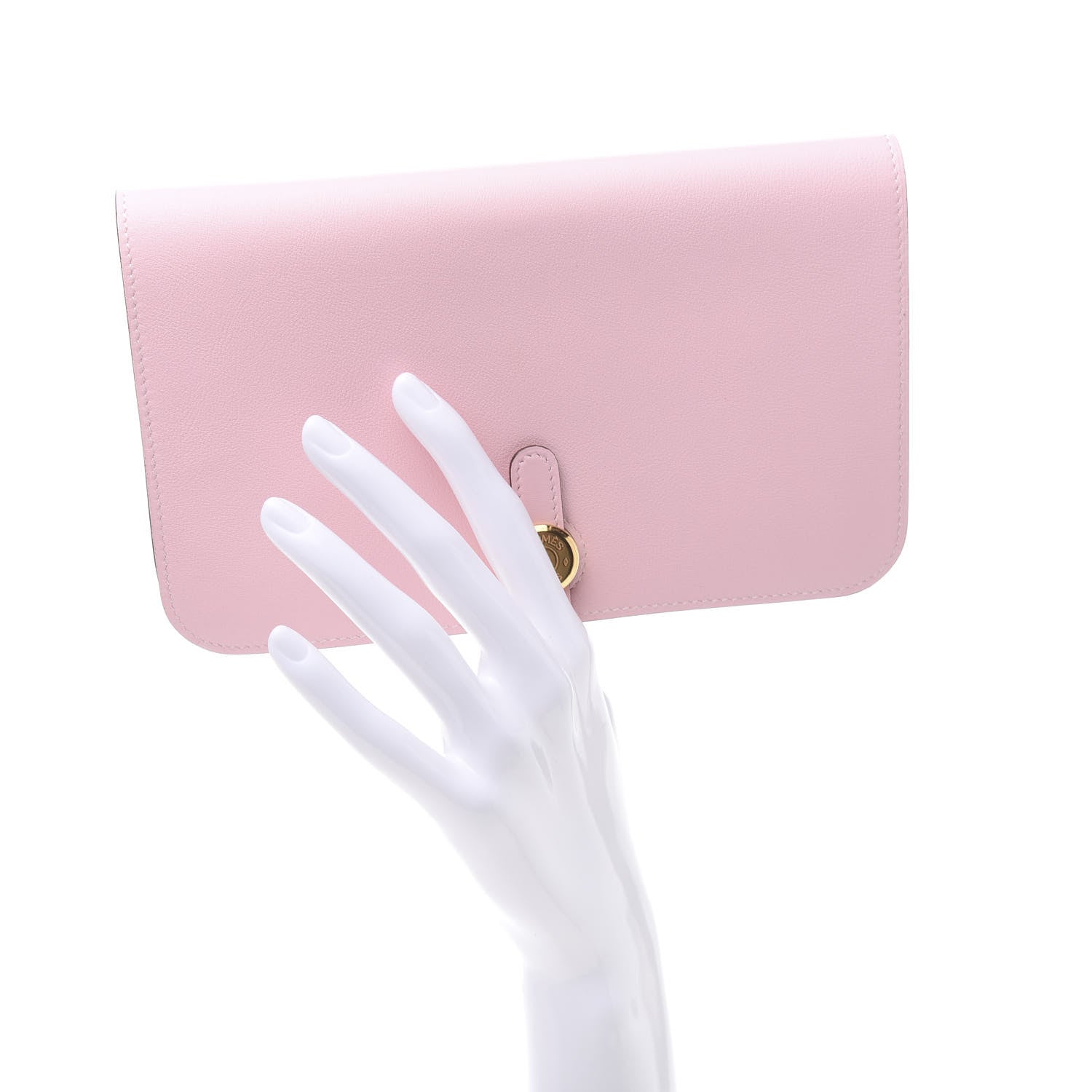 Hermes Swift Dogon Duo Wallet Rose Sakura 2 of 9
