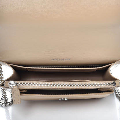 Saint Laurent Calfskin Monogram Sunset Chain Wallet Nude Powder 5 of 13