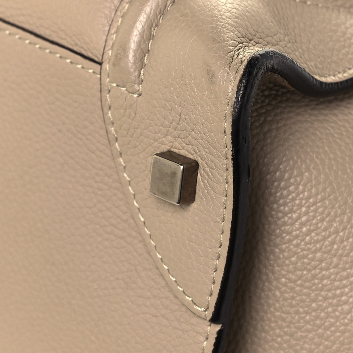 Drummed Calfskin Mini Luggage Dune