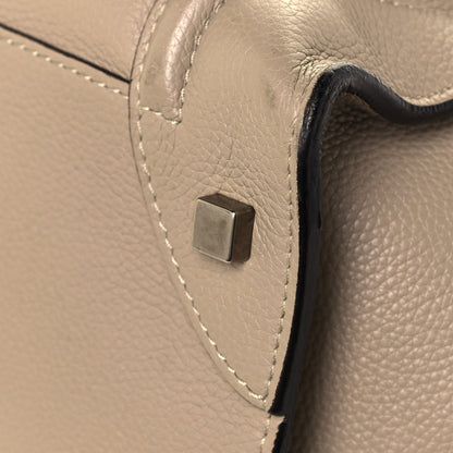 Celine Drummed Calfskin Mini Luggage Dune 7 of 15