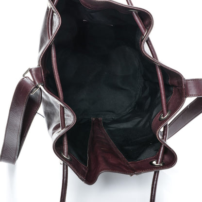 Saint Laurent Calfskin Medium Rider Bucket Bag Bordeaux 5 of 11