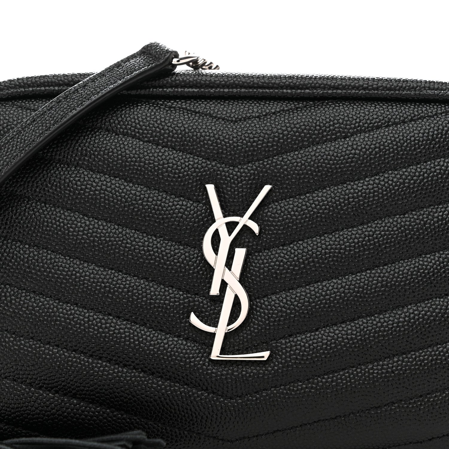 Saint Laurent Grain De Poudre Matelasse Monogram Mini Lou Camera Bag Black 8 of 12
