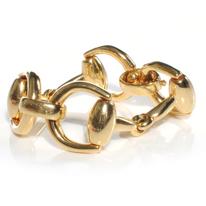 Gucci 18K Yellow Gold Large Horsebit Bracelet 3 of 6