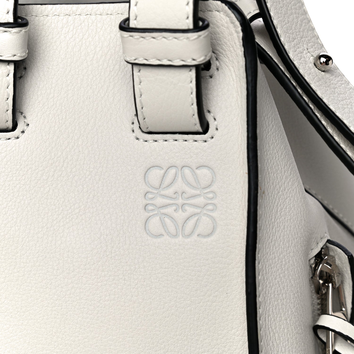 Loewe Grained Calfskin Small Hammock Shoulder Bag Soft White 8 of 19
