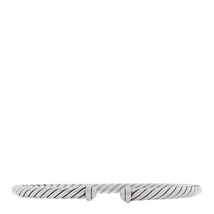 David Yurman Sterling Silver 4mm Cable Flex Bracelet 2 of 4