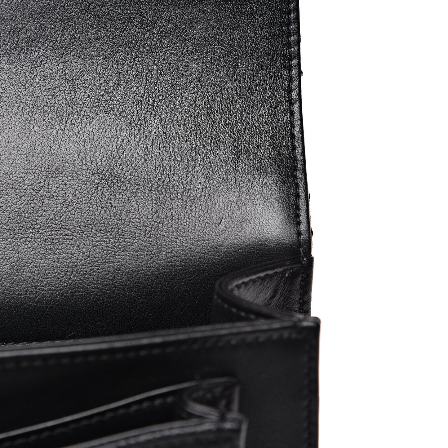 Calfskin Caviar Quilted Chain Handle Flap Black