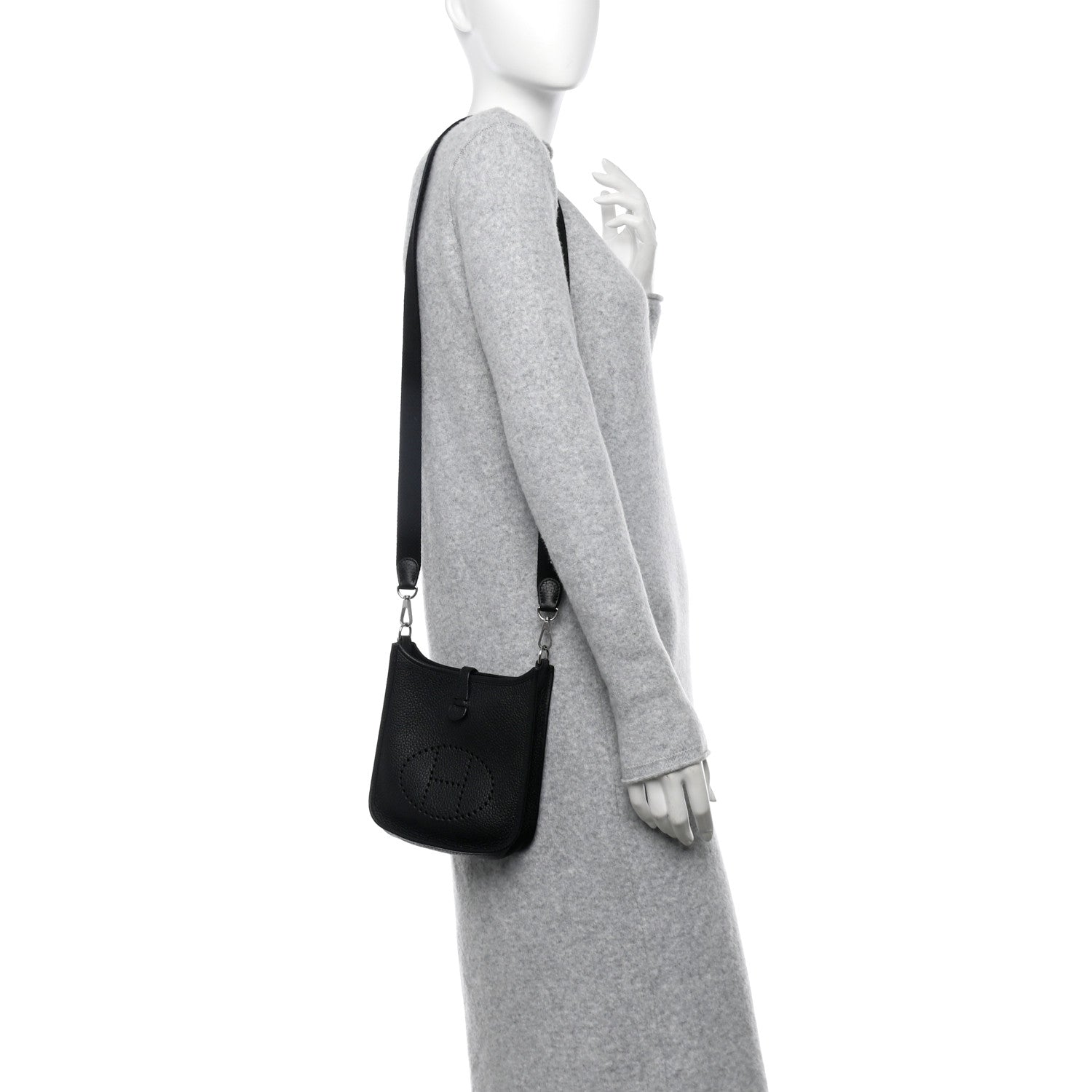 Hermes Taurillon Clemence Evelyne TPM Black 2 of 10