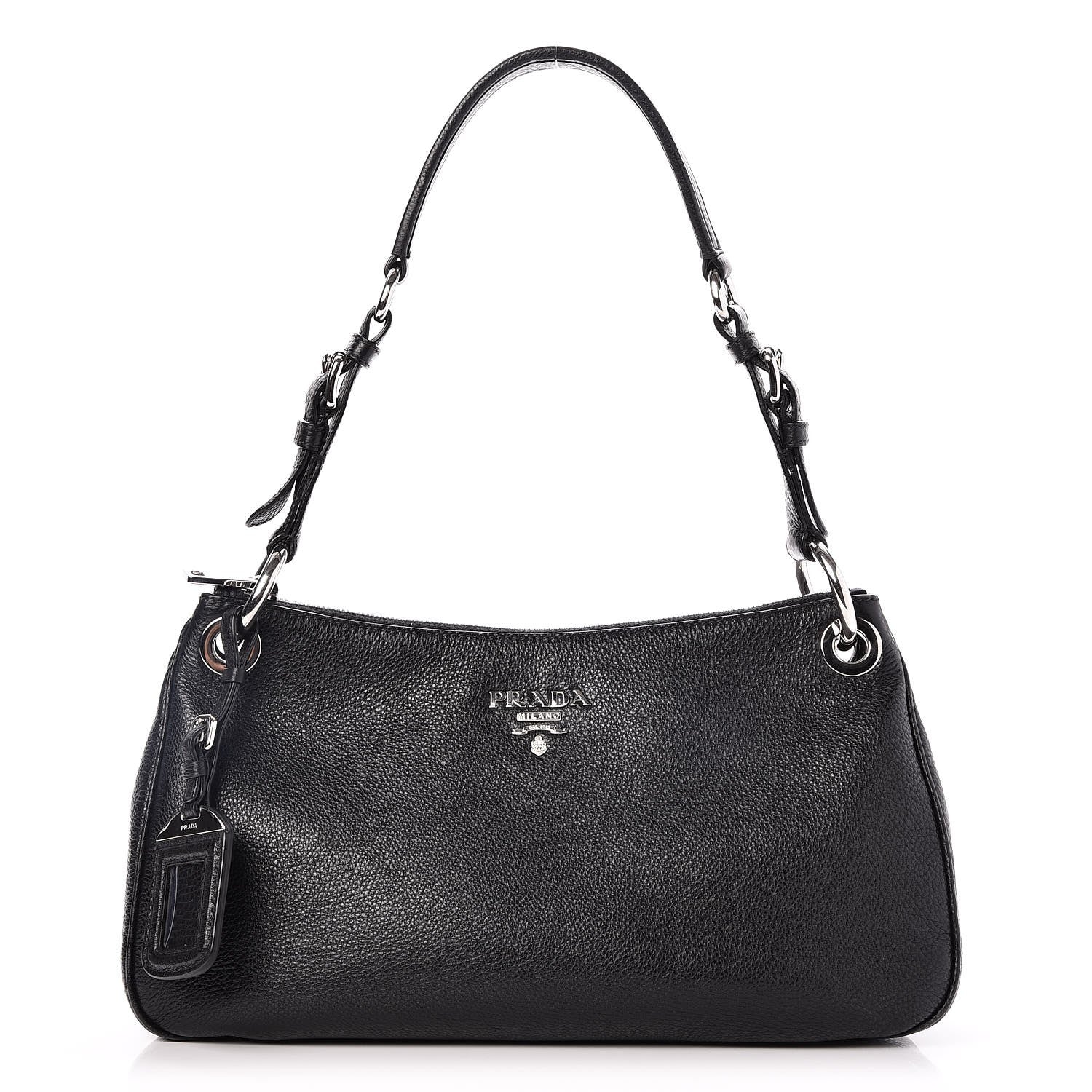 Prada Vitello Phenix Shoulder Bag Nero Black 241533 – FASHIONPHILE