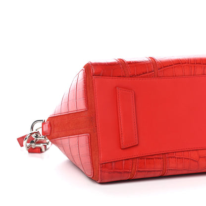 Givenchy Calfskin Crocodile Embossed Small Antigona Red 8 of 11