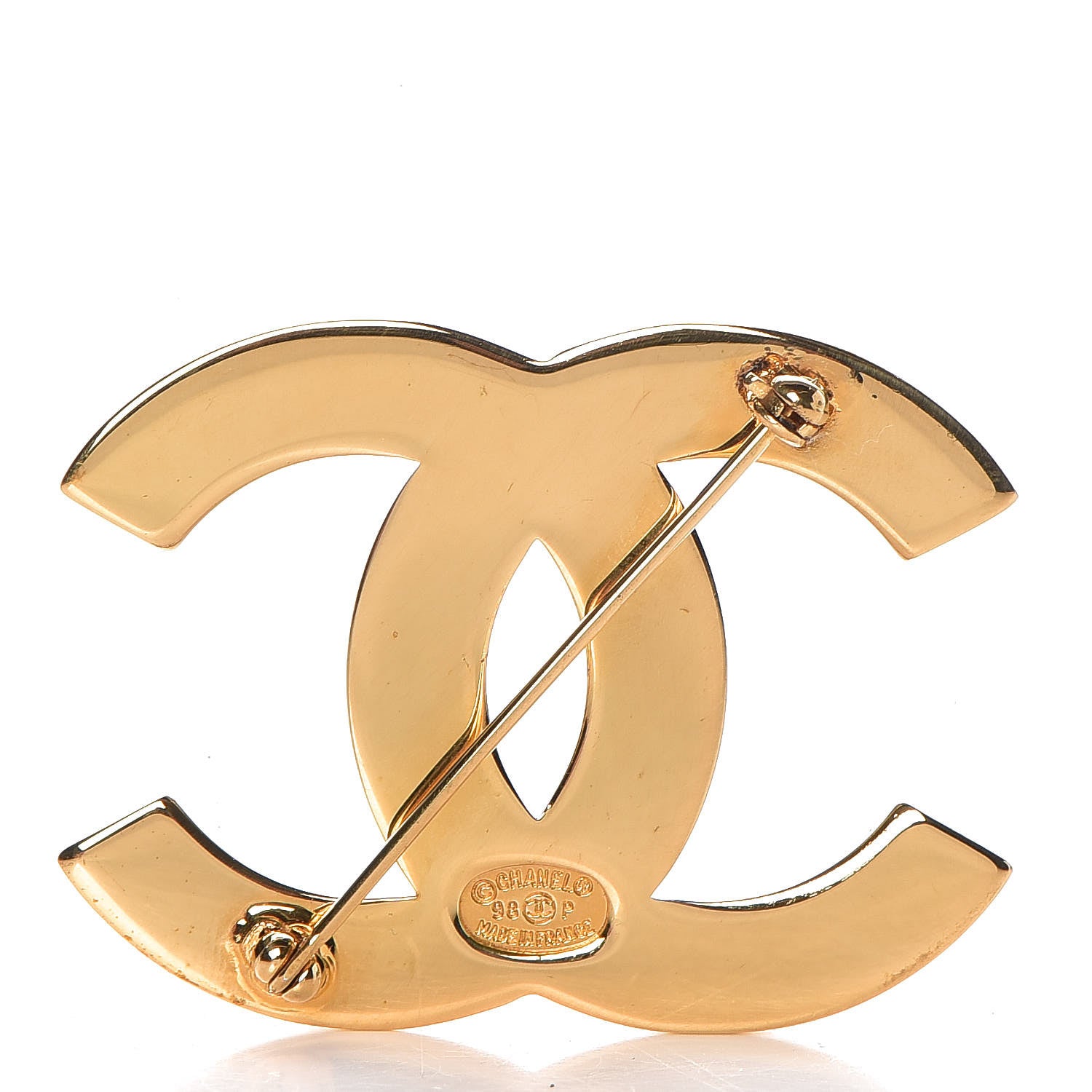Chanel CC Brooch Gold 3 of 5