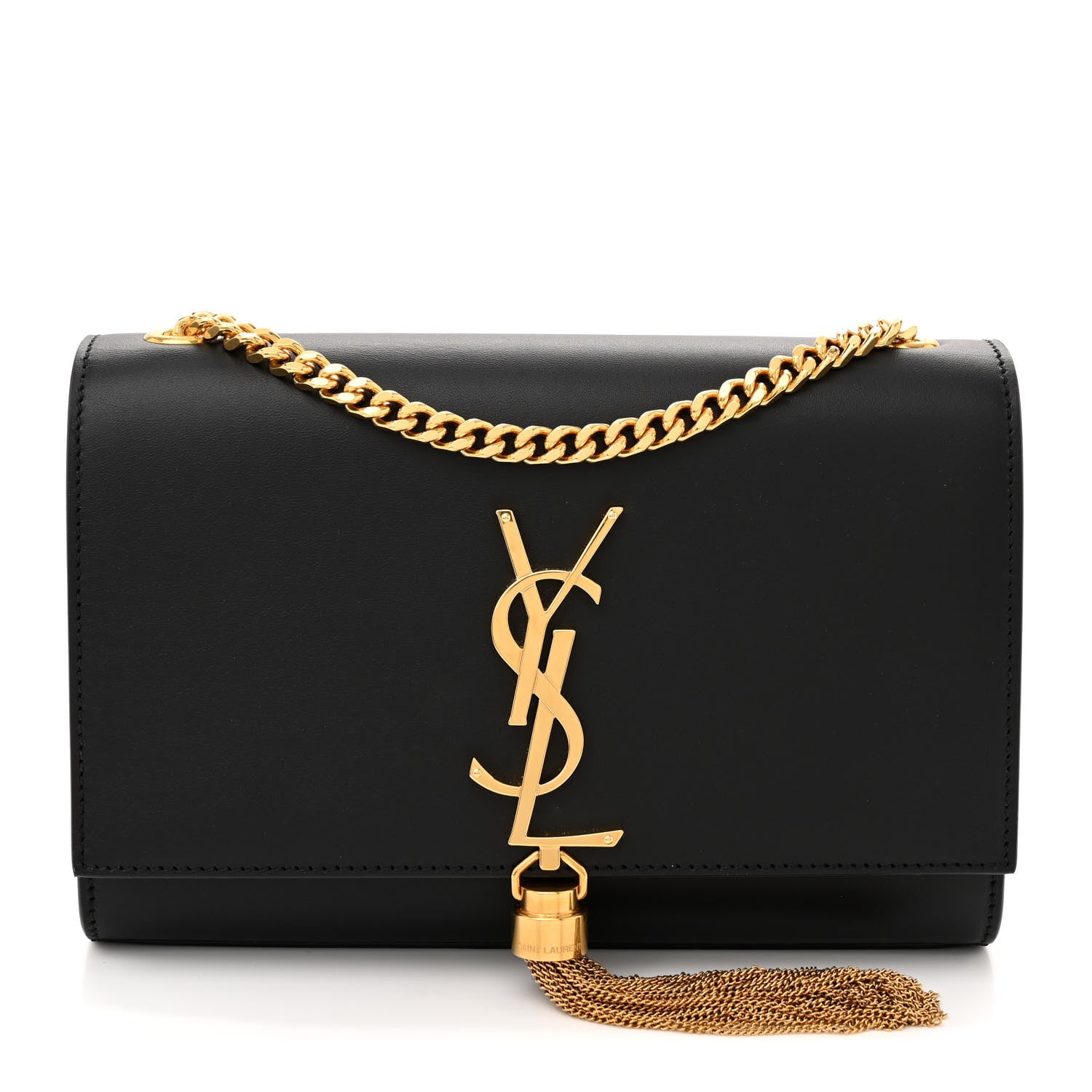 Saint Laurent Calfskin Small Classic Monogram Kate Tassel Satchel Black 1 of 11