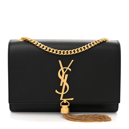 Saint Laurent Calfskin Small Classic Monogram Kate Tassel Satchel Black 1 of 11