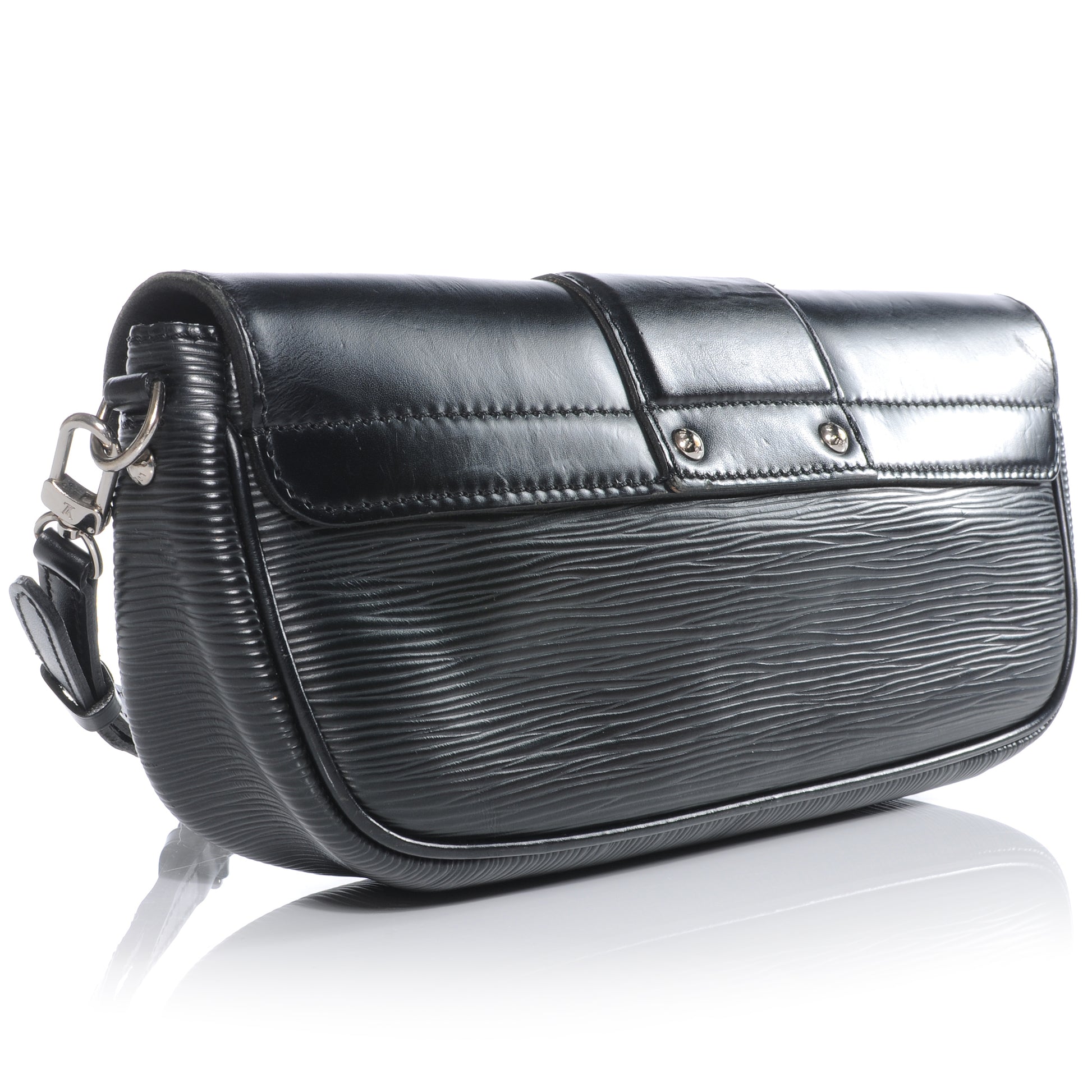 Louis Vuitton Epi Montaigne Clutch Black 3 of 7