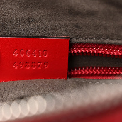 Gucci Guccissima Signature Small Messenger Bag Hibiscus Red 7 of 13
