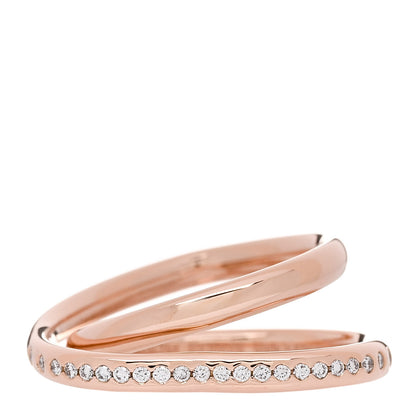 Hermes 18K Rose Gold Diamond Vertige Coeur Ring 54 7 1 of 6