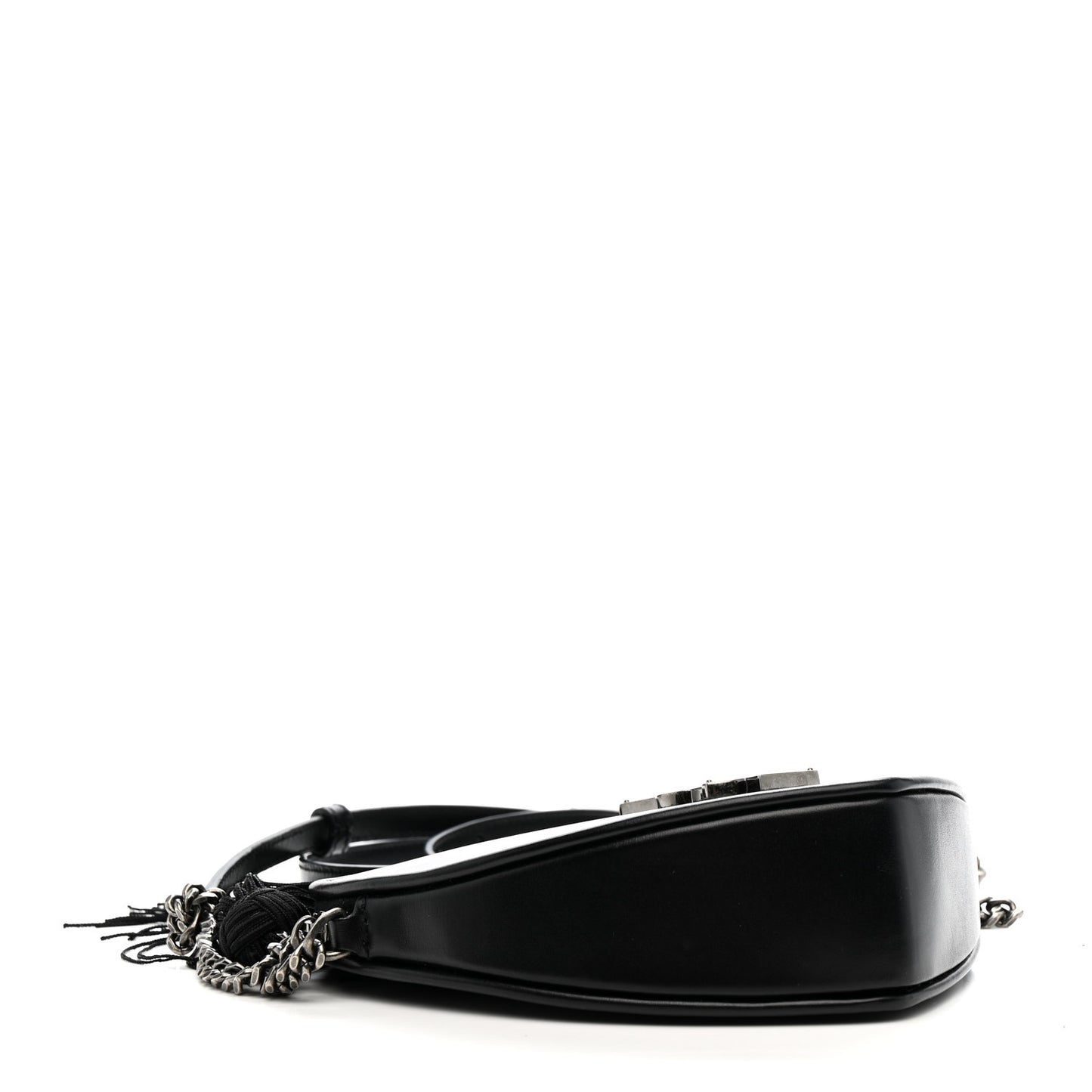 Calfskin Heart Monogram Crossbody Black