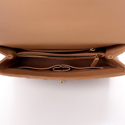 Chanel Caviar Quilted Lizard Embossed Small Coco Handle Flap Brown 5 of 14