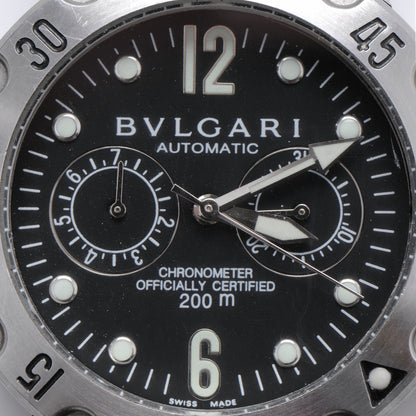 Bulgari BVLGARI Stainless Steel Rubber 38mm Diagno Scuba Chronograph Automatic Watch Black 5 of 5