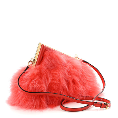 Fendi Fox Fur Shiny Nappa Small Fendi First Papavero 3 of 11