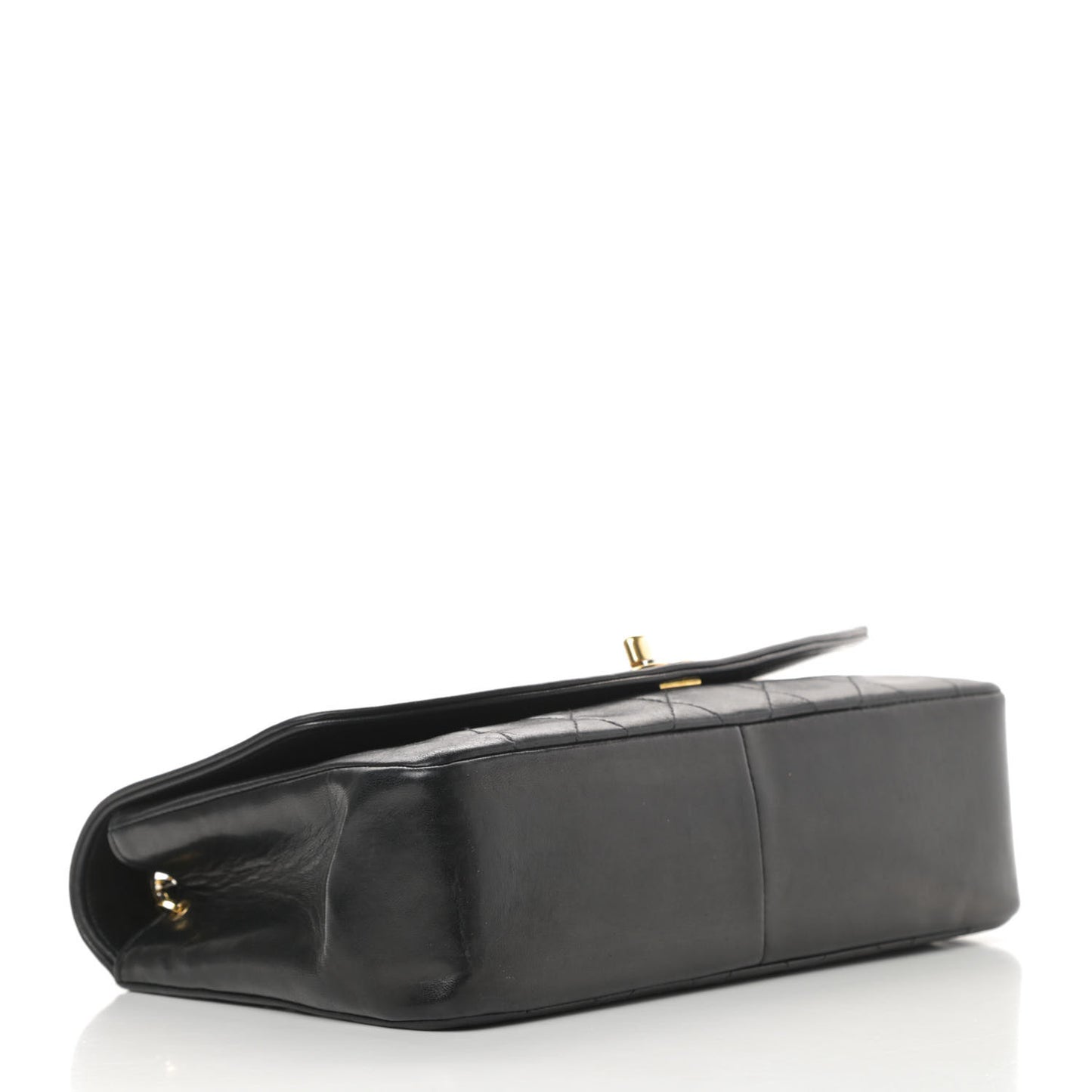 Lambskin Quilted Medium Single Flap Black