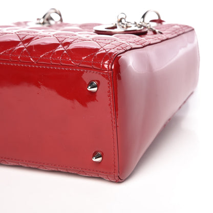 Christian Dior Patent Cannage Medium Lady Dior Red 6 of 9