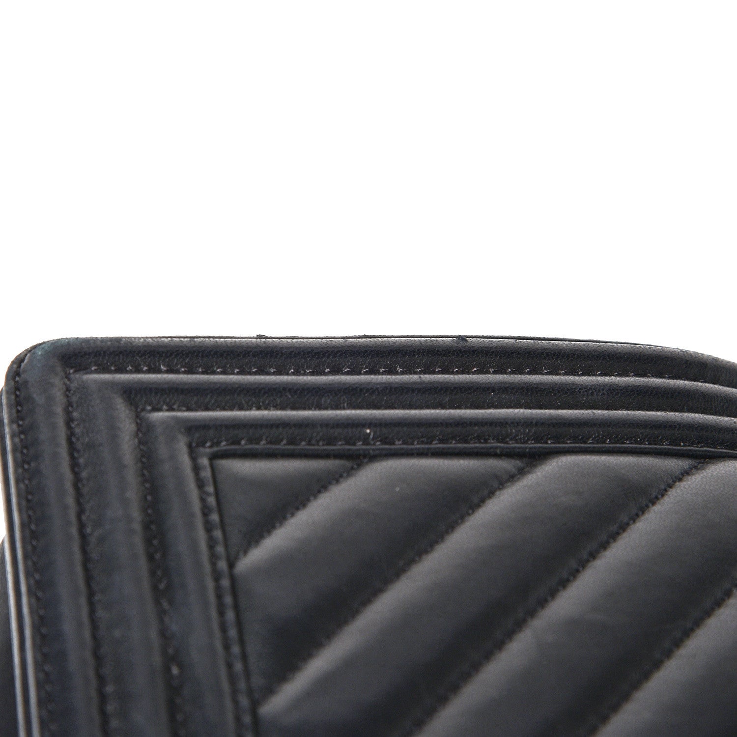 Chanel Calfskin Chevron Quilted Medium Boy Flap Black 15 of 16
