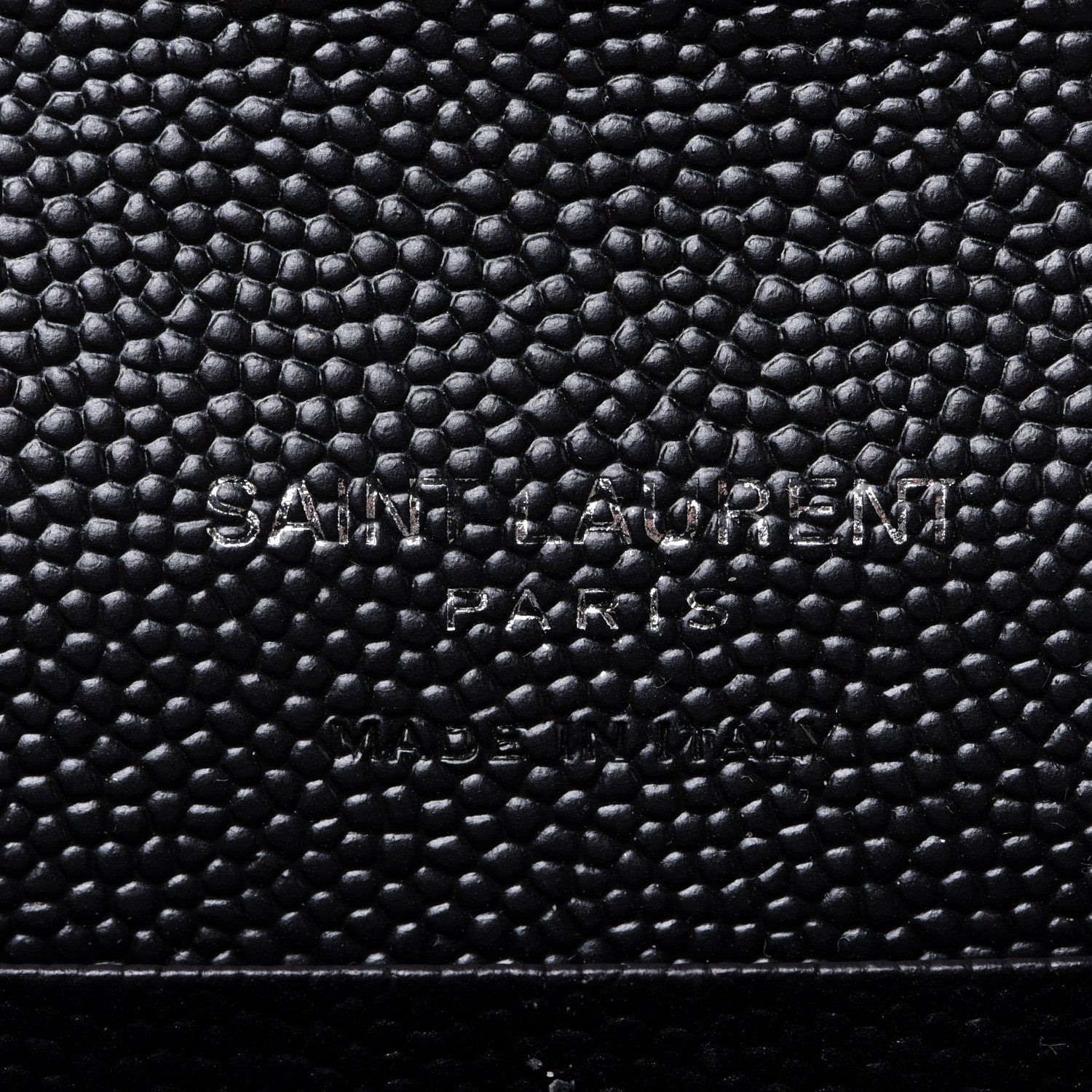 Saint Laurent Grain De Poudre Matelasse Chevron Small Monogram Envelope Wallet Black 6 of 8