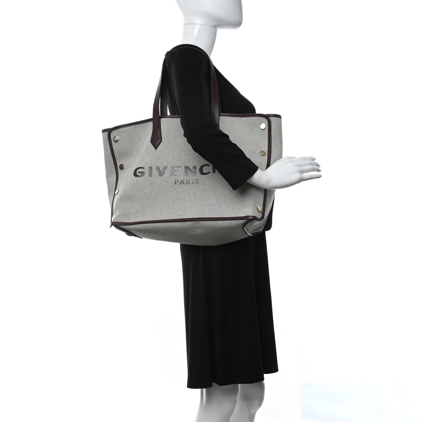 Canvas Medium Bond Shopper Tote Aubergine