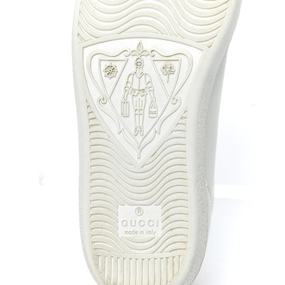 Gucci Calfskin Interlocking G Perforated Womens Ace Sneakers 35 White Wild Rose 7 of 14