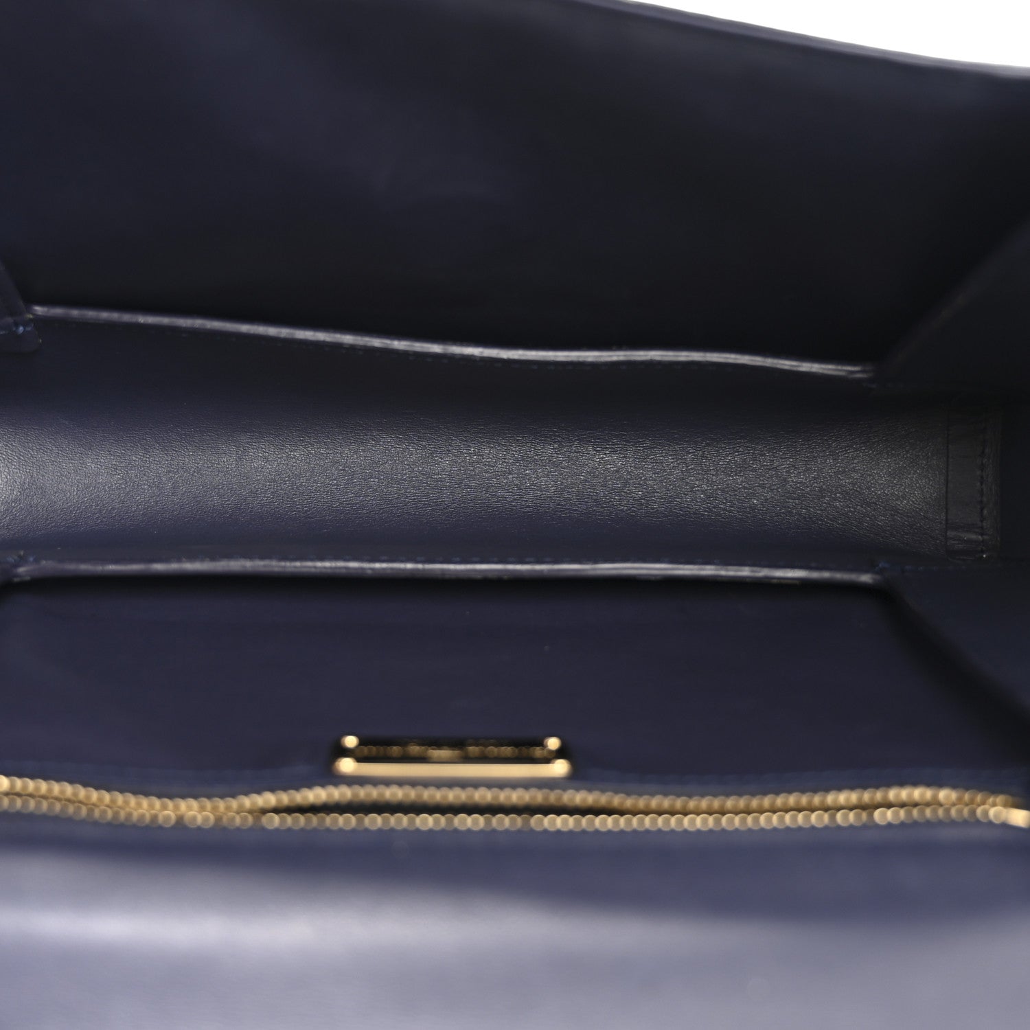 Salvatore Ferragamo Printed Calfskin Ginny Shoulder Bag Navy 5 of 13