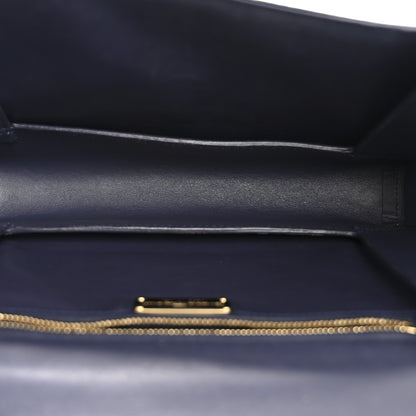 Salvatore Ferragamo Printed Calfskin Ginny Shoulder Bag Navy 5 of 13