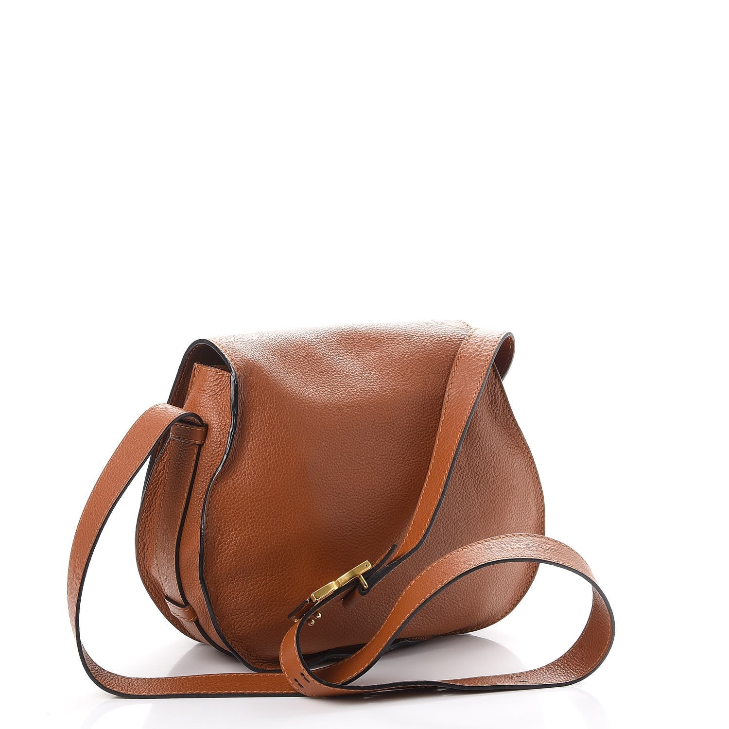 Chloe Calfskin Medium Marcie Round Crossbody Bag Tan 3 of 11