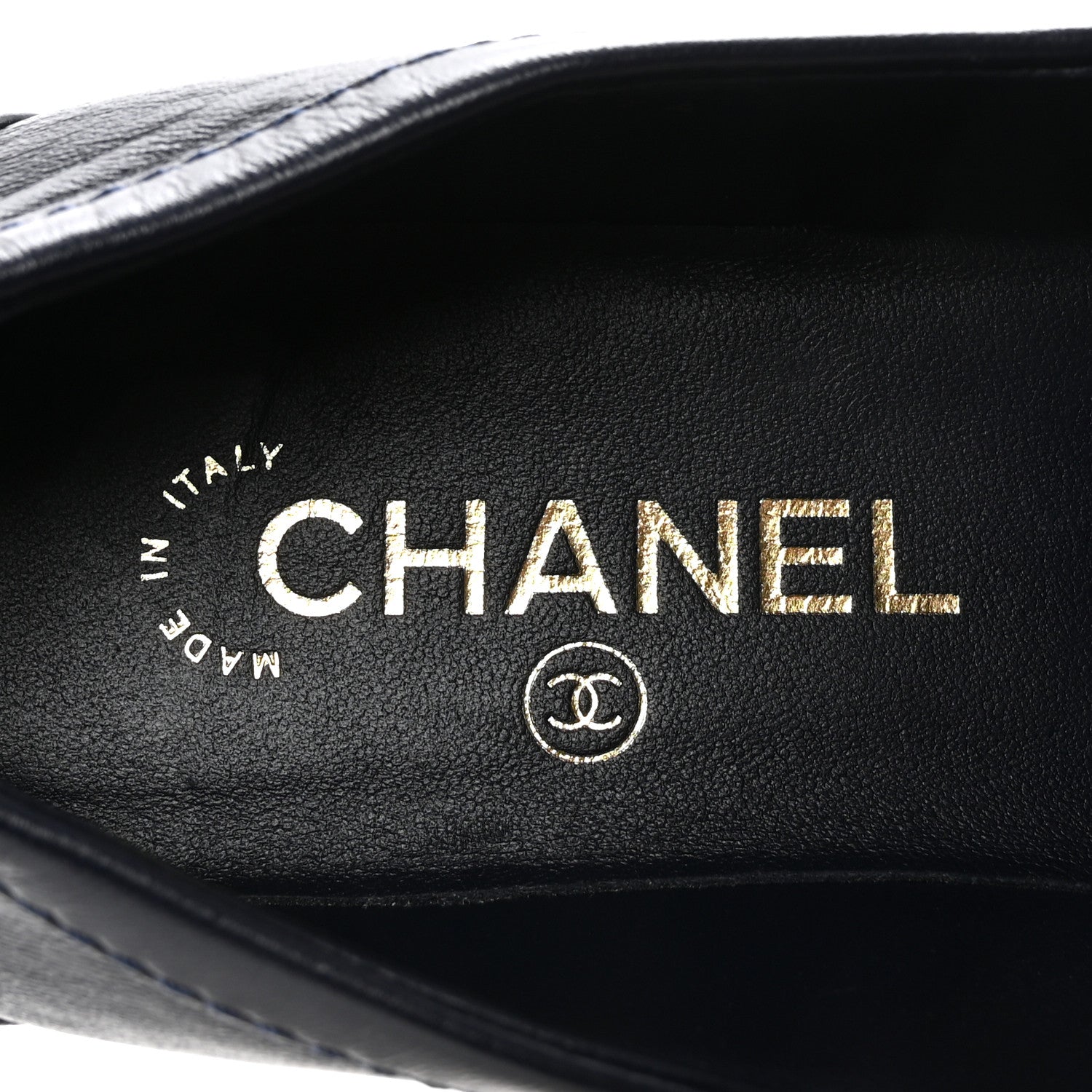 Chanel Lambskin Quilted CC Turnlock Loafers 38.5 Navy 8 of 9