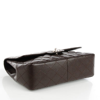Chanel Caviar Quilted Jumbo Single Flap Dark Brown 4 of 8
