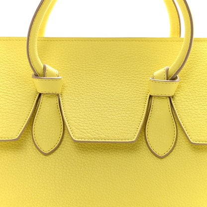 Celine Crisped Calfskin Mini Tie Knot Tote Fluo Yellow 8 of 15