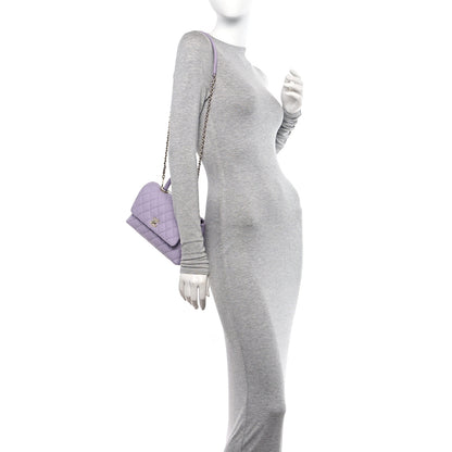 Chanel Caviar Quilted Mini Coco Handle Flap Light Purple 2 of 10